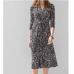 White House Black Market Matte Jersey Twist Front Dress